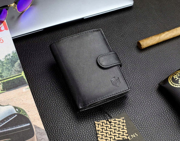 Piniginės ir diržo rinkinys STEVENS medinėje dėžutėje D124