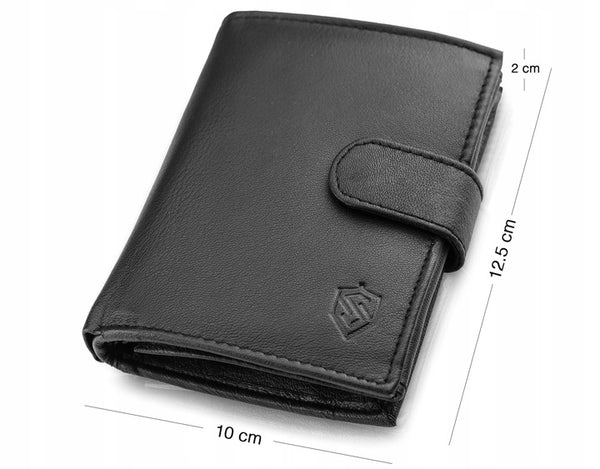 Vyriška odinė piniginė STEVENS, vertikali S192