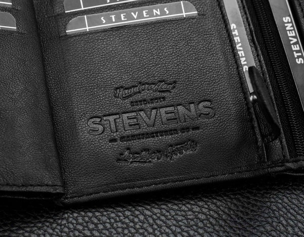 Vyriška odinė piniginė STEVENS, vertikali S192