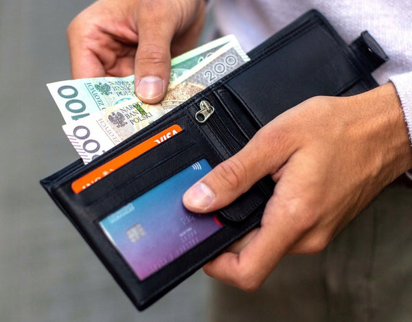 Vyriška odinė piniginė STEVENS P25, juoda S201