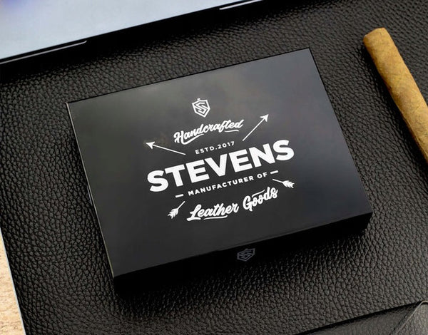 Dovanų rinkinys vyrams, piniginė su diržu Stevens 325, medinėje dėžutėje D151