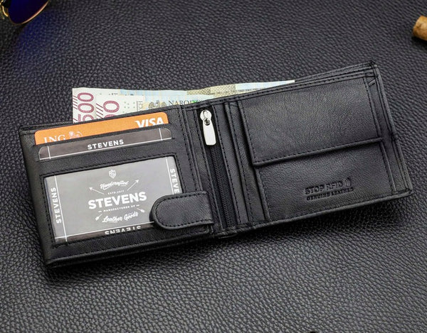 Odinė piniginė vyrams Stevens DP02