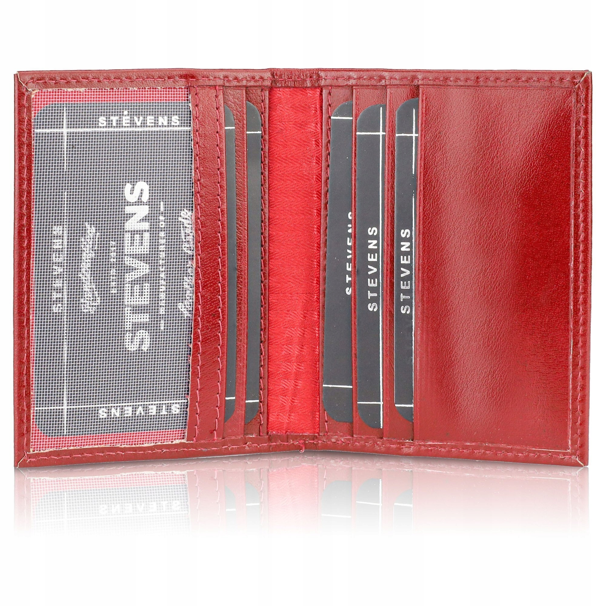 Kortelių dėklas Stevens CLC-07, raudonas