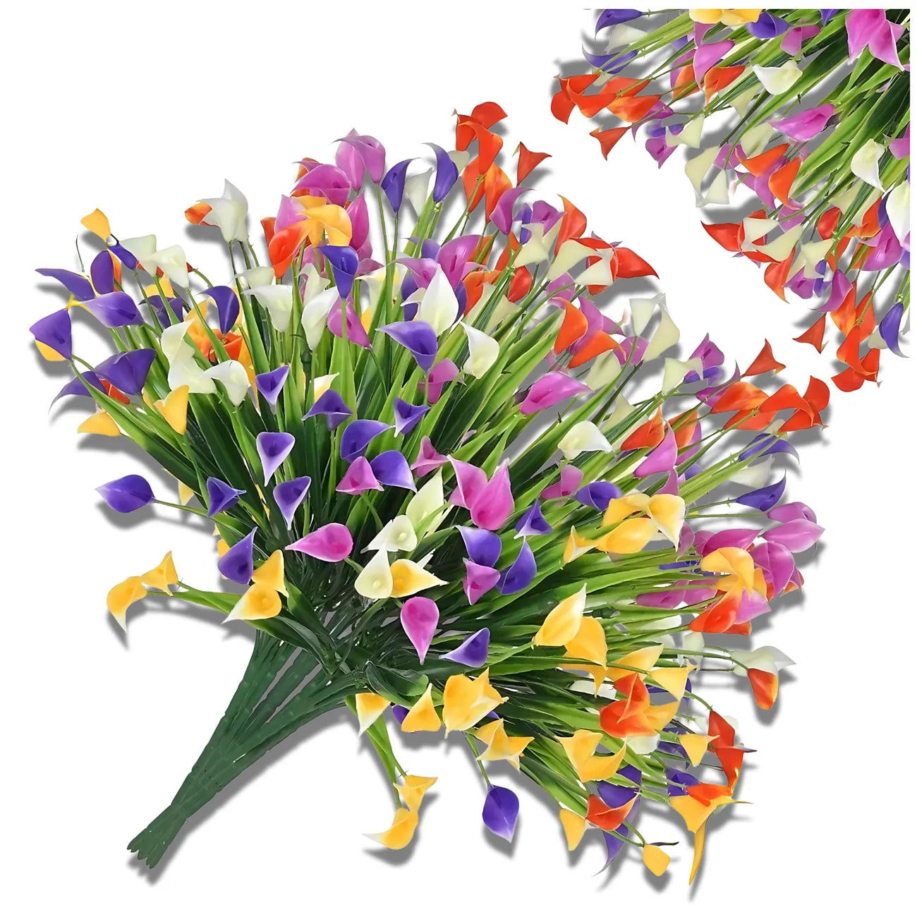 Dirbtinės gėlės, spalvotos lelijos, 5 vnt.