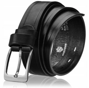 Vyriškas odinis diržas Stevens, juodas D28