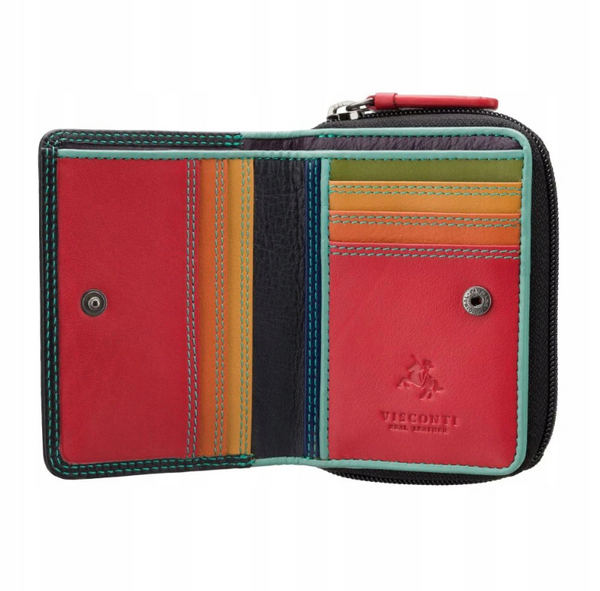 Moteriška piniginė Visconti Rainbow RB53, juoda, odinė N428