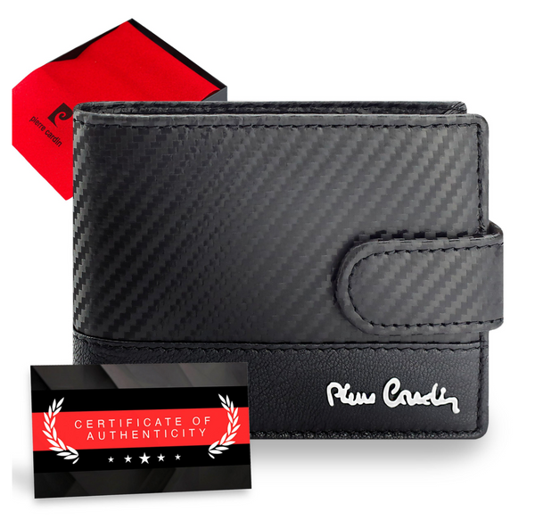 Vyriška odinė piniginė Pierre Cardin, juoda, RFID apsauga A5288706