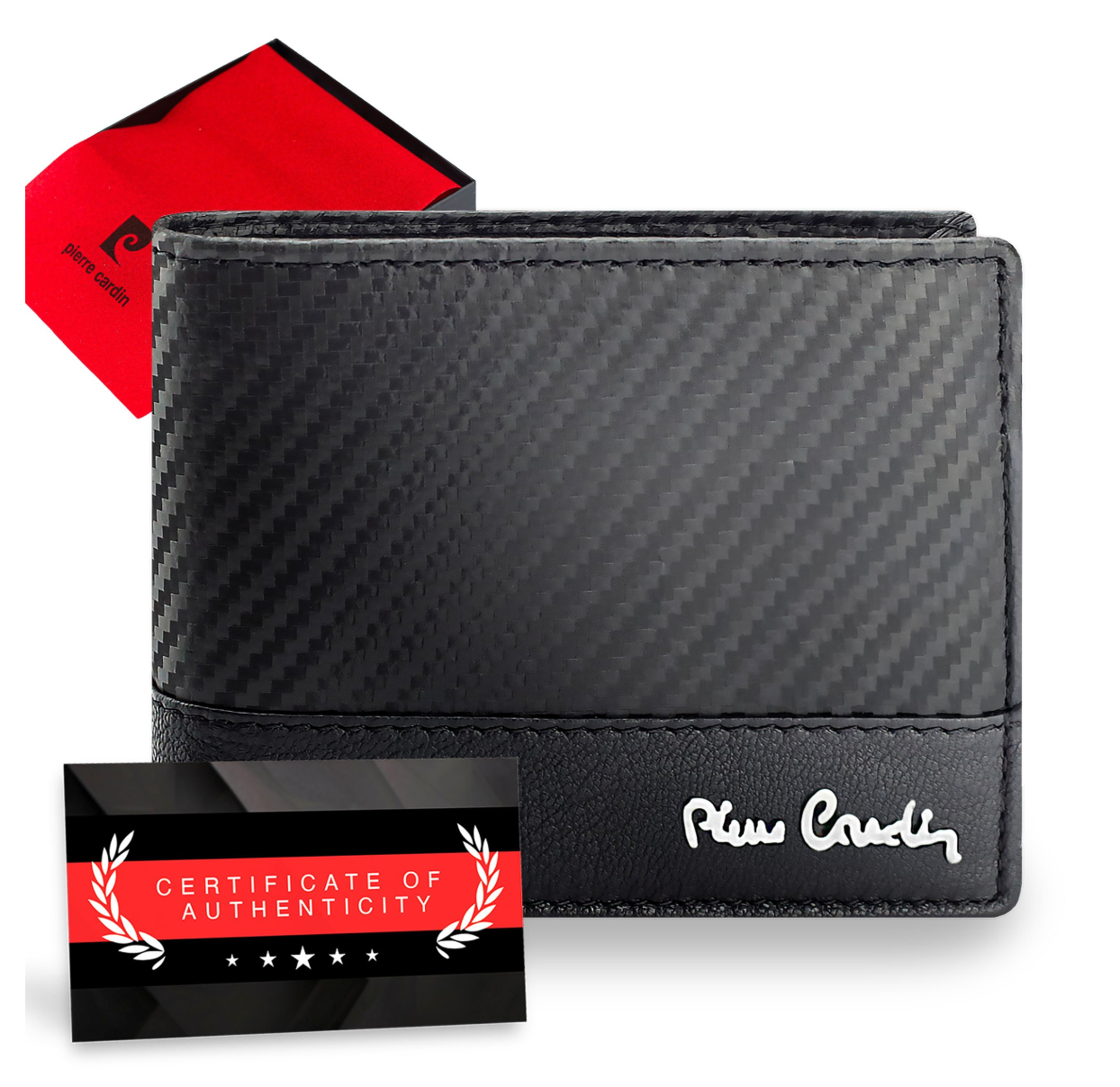 Vyriška odinė piniginė Pierre Cardin, juoda, RFID apsauga 5288706