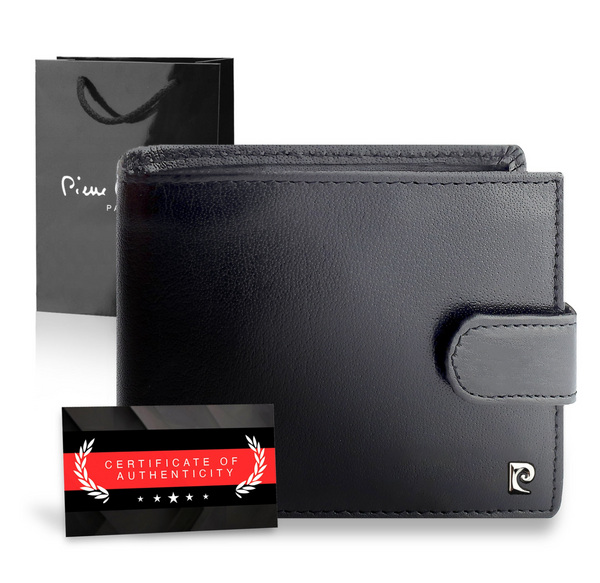 Vyriška piniginė Pierre Cardin, su RFID apsauga, juoda A5288306