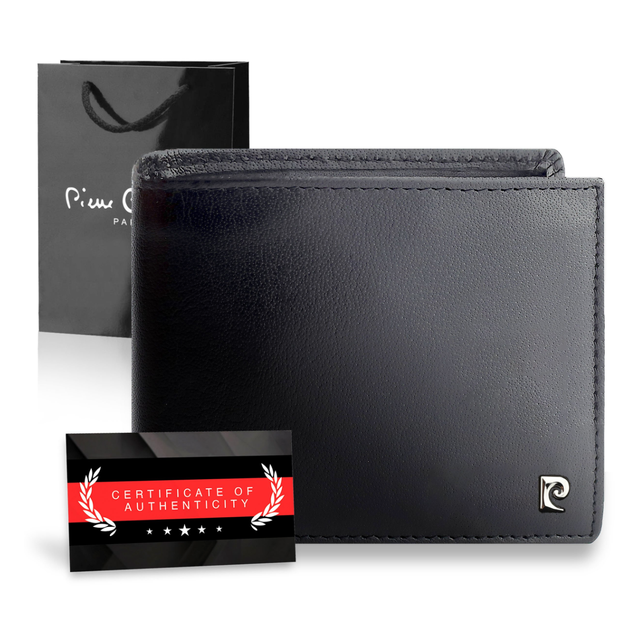 Vyriška piniginė Pierre Cardin, su RFID apsauga, juoda 5288306