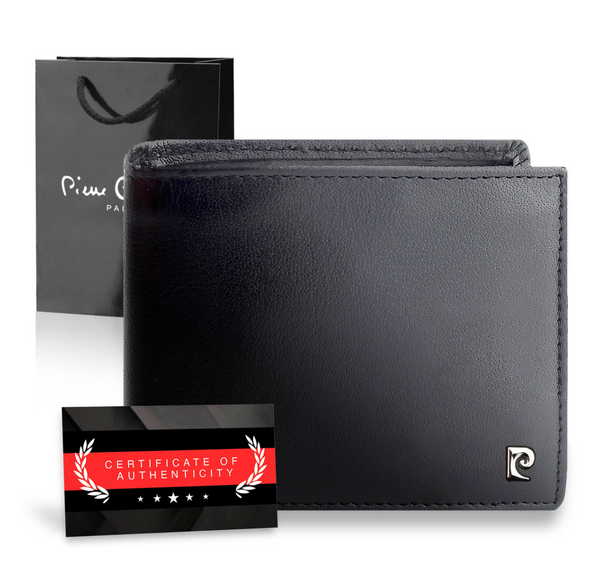 Vyriška piniginė Pierre Cardin, su RFID apsauga, juoda 5288306