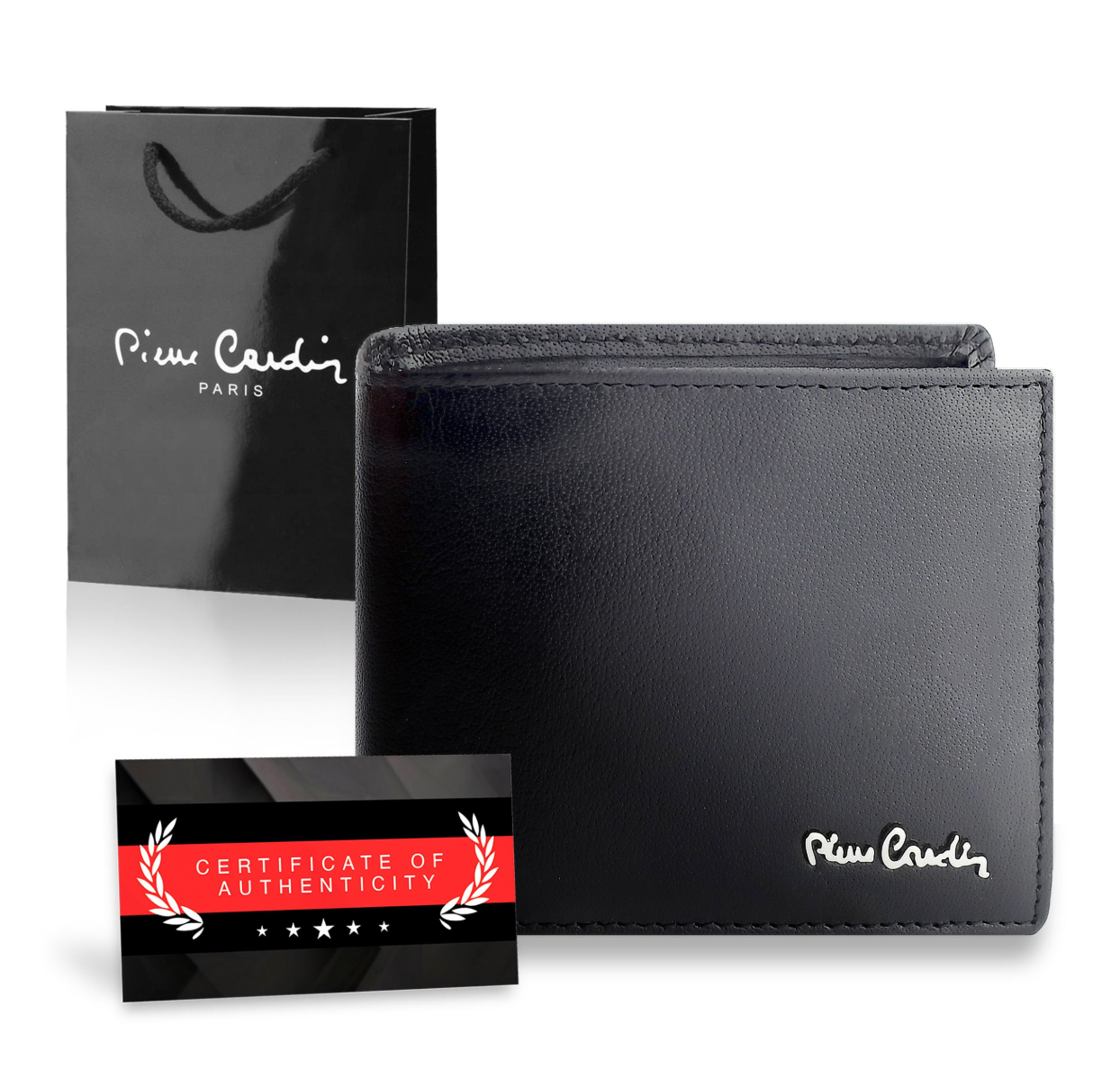 Vyriška piniginė Pierre Cardin, su RFID apsauga, juoda 5288206