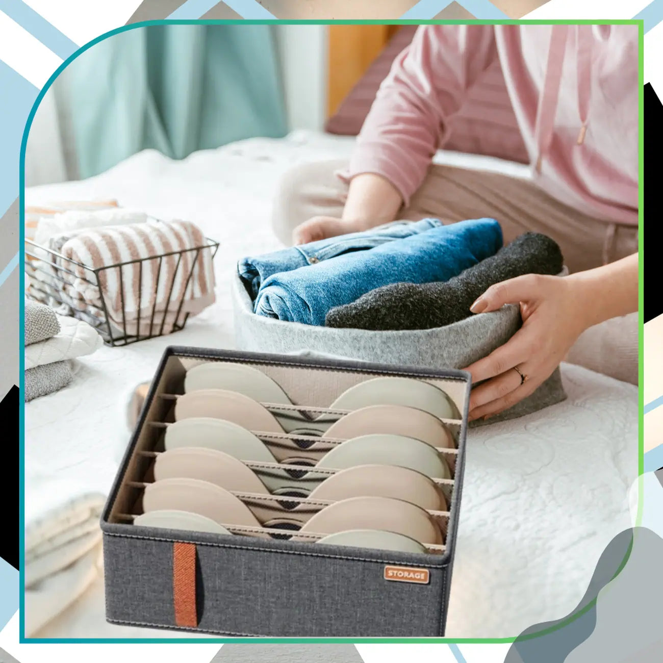 Stalčius organizatorius liemenėlėms, pilkas N374