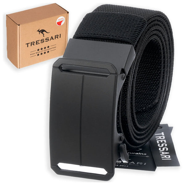 Elastingas diržas Tressari, juodas, automatinė sagtis