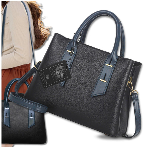 Moteriška odinė rankinė BAD&BAGS, juoda