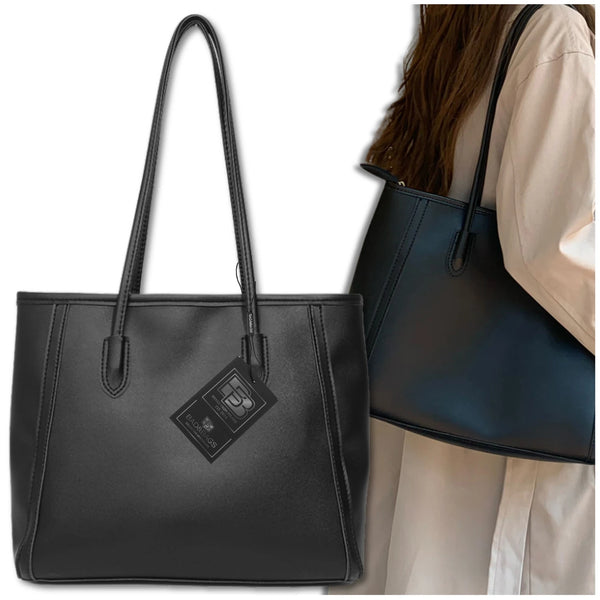 Moteriška odinė rankinė BAD&BAGS, juoda N499