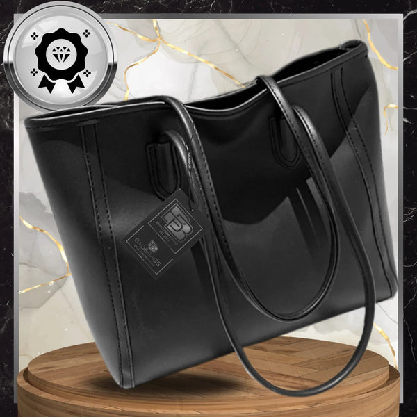 Moteriška odinė rankinė BAD&BAGS, juoda N499