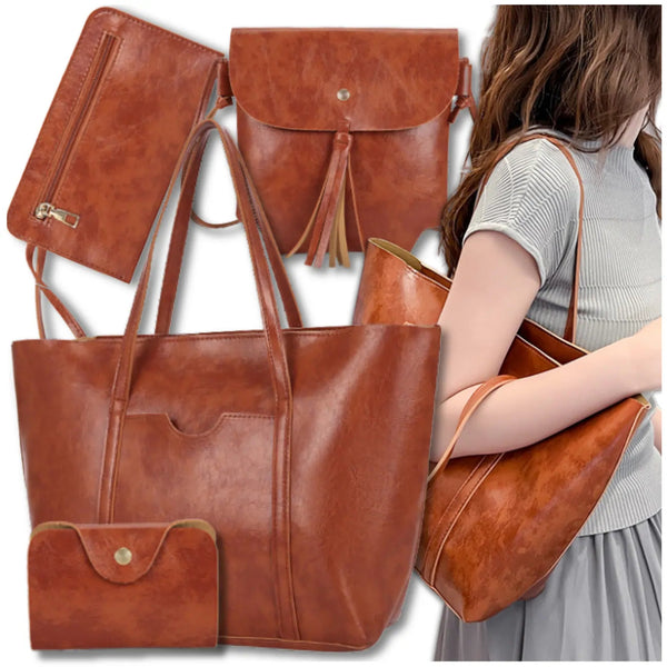 Moteriška odinė rankinė BAD&BAGS, ruda