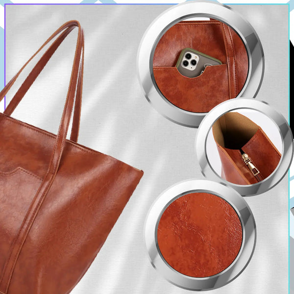 Moteriška odinė rankinė BAD&BAGS, ruda