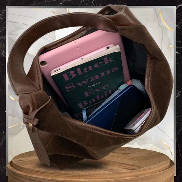 Moteriška rankinė BAD&BAGS, ruda eko oda