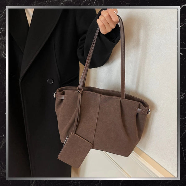 Moteriška rankinė, ruda eko oda