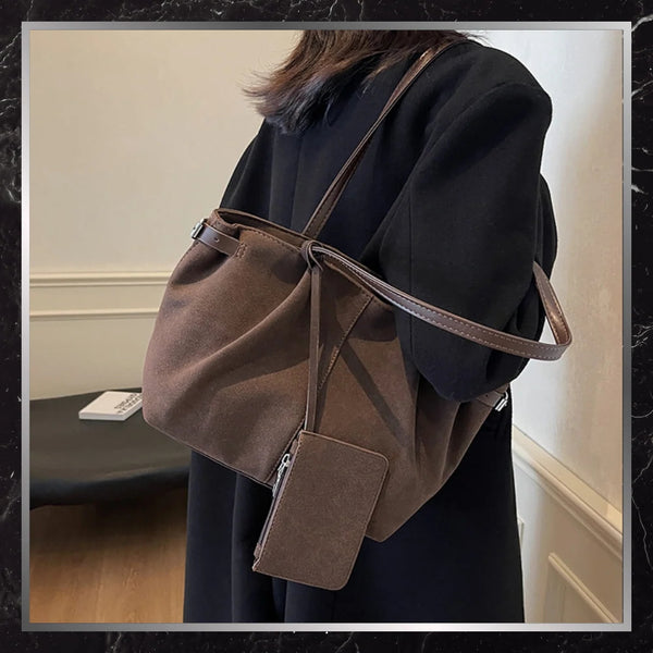 Moteriška rankinė, ruda eko oda