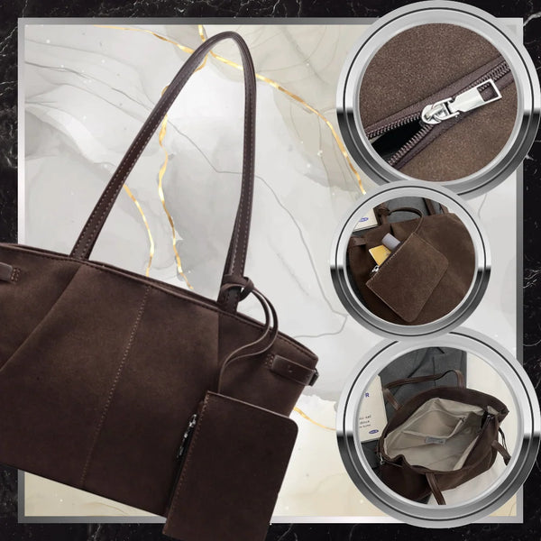 Moteriška rankinė, ruda eko oda