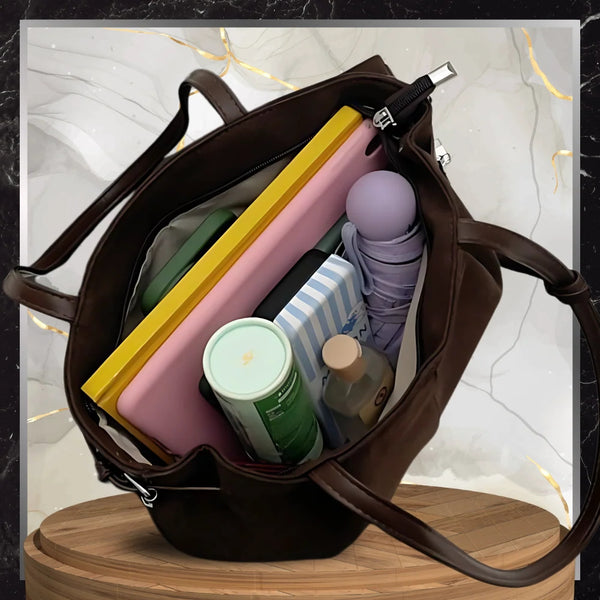 Moteriška rankinė, ruda eko oda