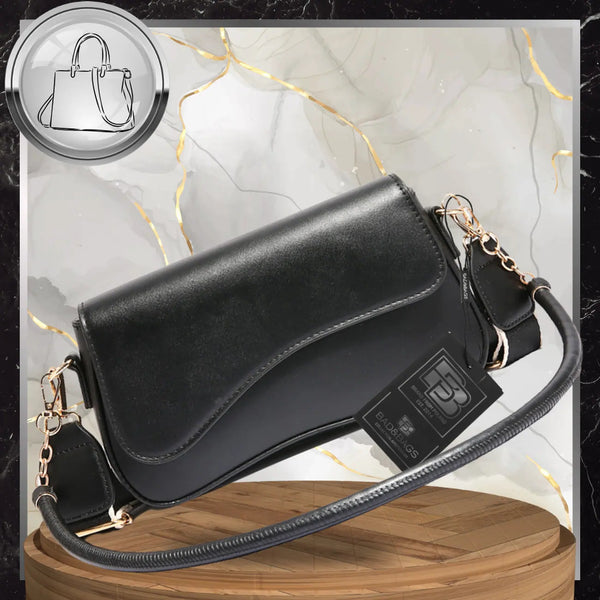 Moteriška rankinė BAD&BAGS, juoda oda, maža