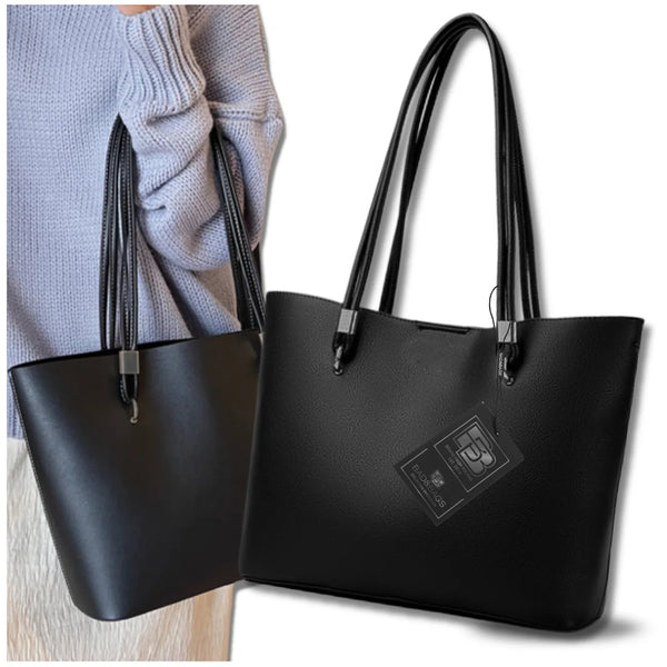Moteriška odinė rankinė BAD&BAGS, juoda N500