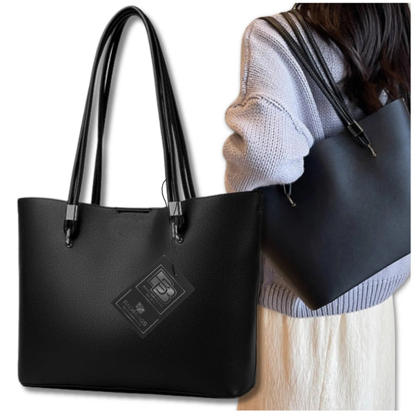 Moteriška odinė rankinė BAD&BAGS, juoda N500