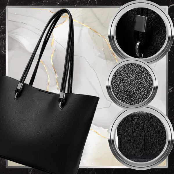 Moteriška odinė rankinė BAD&BAGS, juoda N500