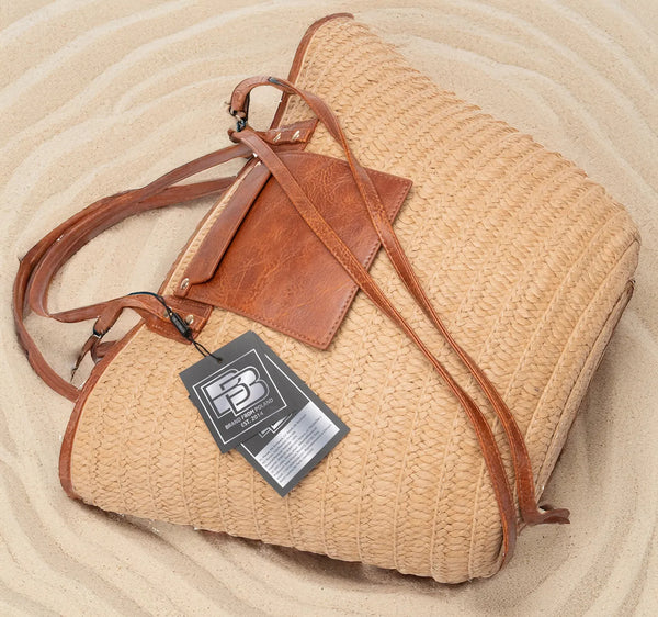 Moteriška šiaudinė rankinė BAD&BAGS, didelė