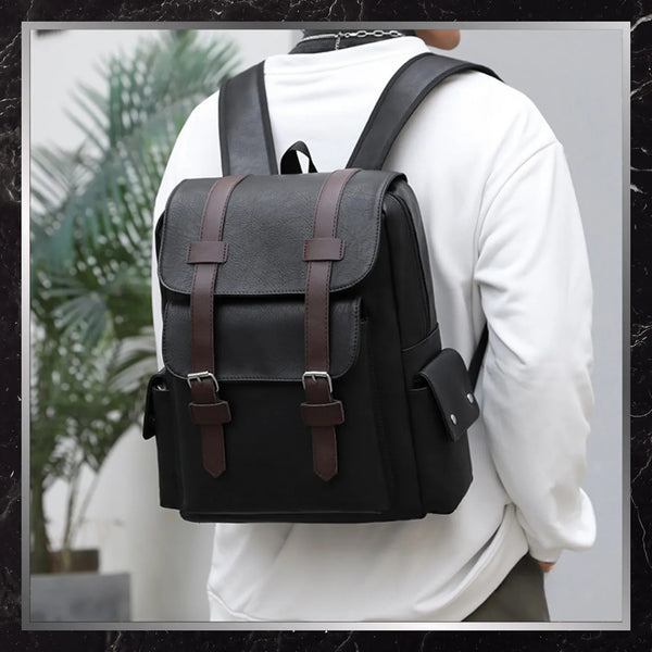 Odinė kuprinė, juoda