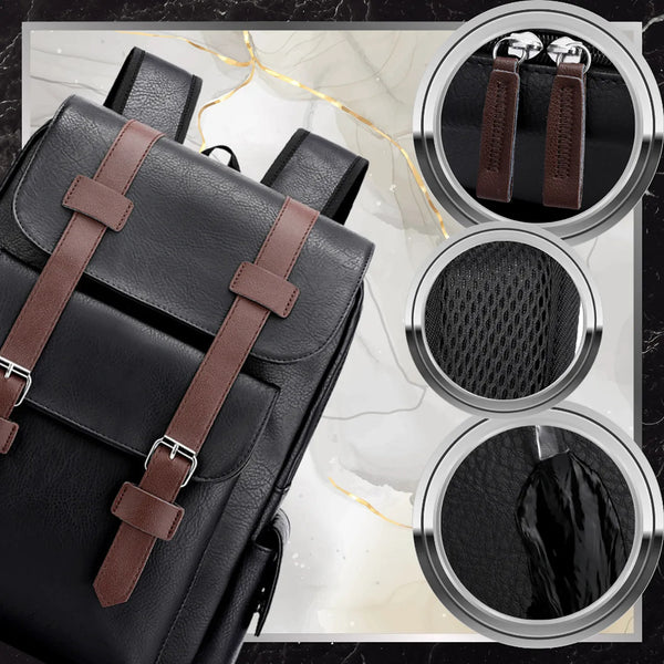 Odinė kuprinė, juoda