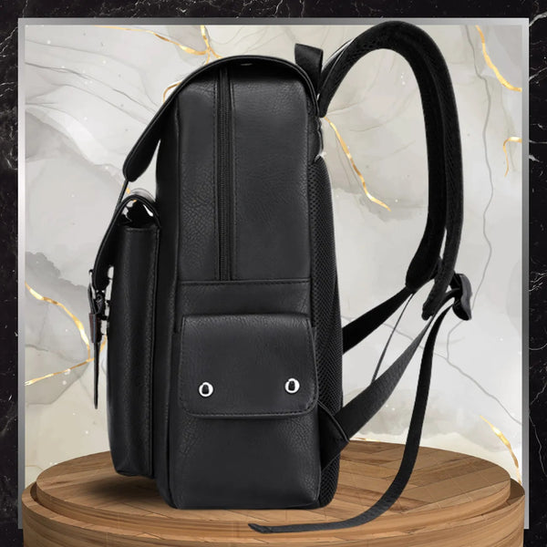 Odinė kuprinė, juoda