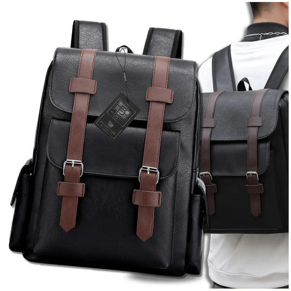 Odinė kuprinė, juoda