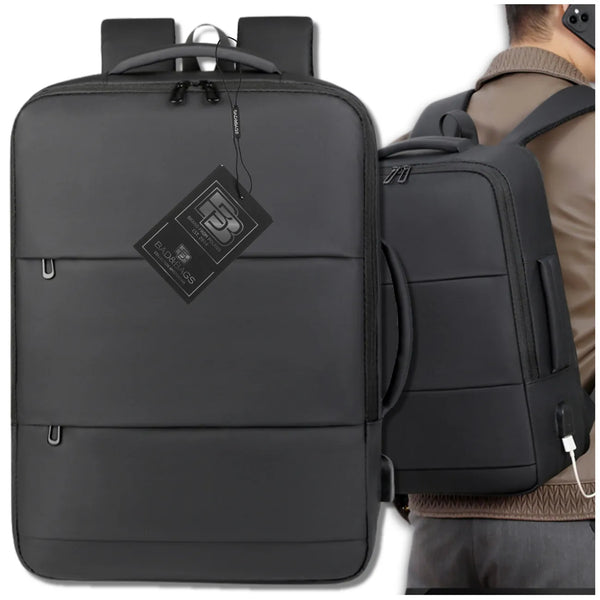 Kelioninė kuprinė, juoda, su USB jungtimi N487