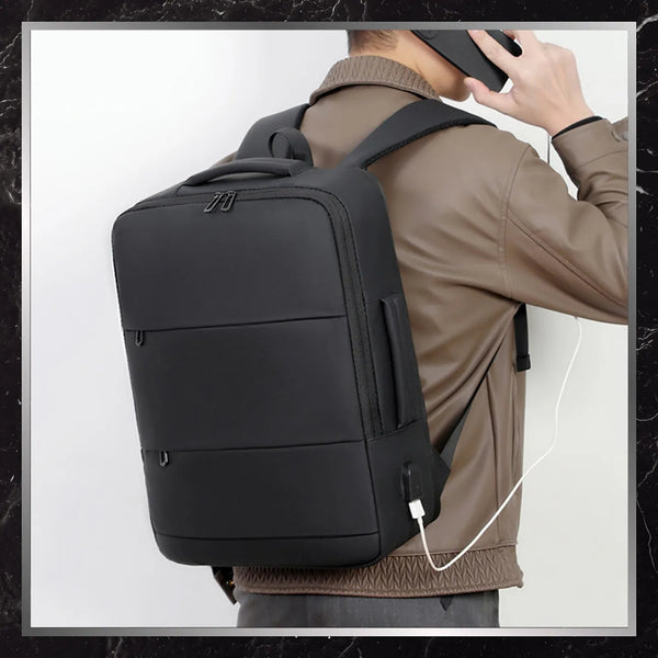 Kelioninė kuprinė, juoda, su USB jungtimi N487