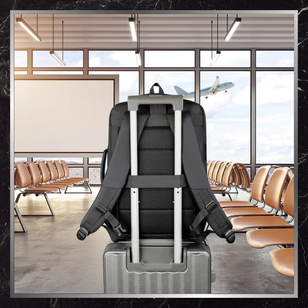 Kelioninė kuprinė, juoda, su USB jungtimi N487