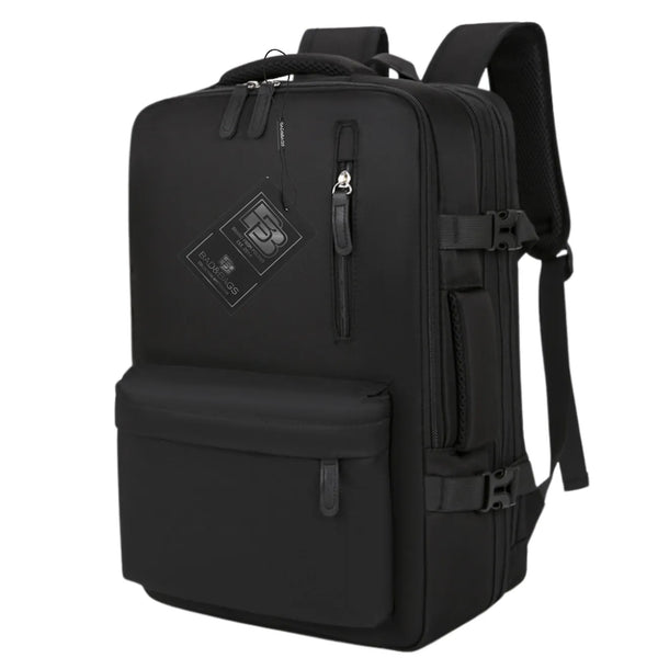 Kelioninė kuprinė BAD&BAGS, juoda, su USB, vandeniui atspari