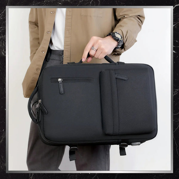 Kelioninė kuprinė BAD&BAGS, juoda, su USB, vandeniui atspari