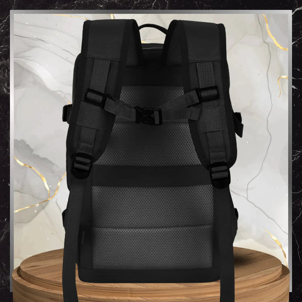 Kelioninė kuprinė BAD&BAGS, juoda, su USB, vandeniui atspari