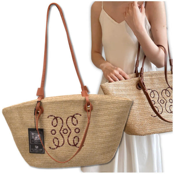 Moteriška šiaudinė rankinė BAD&BAGS, didelė N484