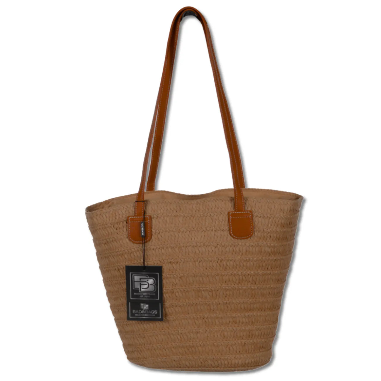 Moteriška paplūdimio rankinė BAD&BAGS, didelė, šiaudinė N486