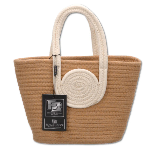 Moteriška šiaudinė paplūdimio rankinė BAD&BAGS, maža