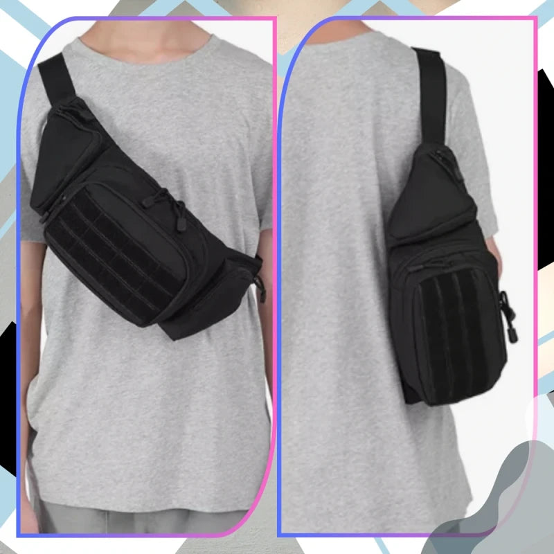 Vyriška taktinė juosmens rankinė, krepšys T28, juoda