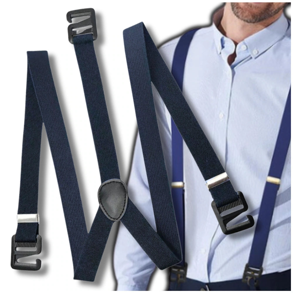 Elastingos tamsiai mėlynos vyriškos petnešos