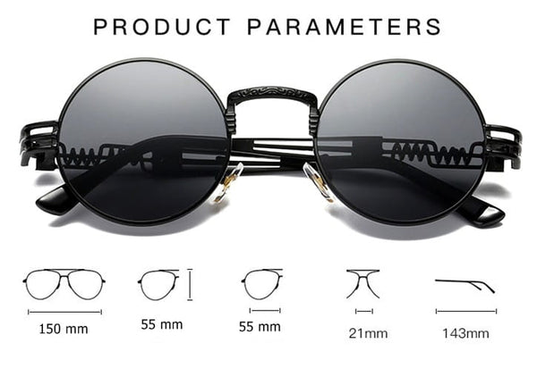 Akiniai, apvalūs, retro, unisex