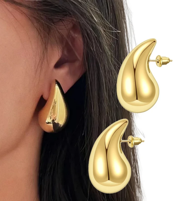 Auksiniai auskarai 2,5 cm x 1,5 cm